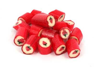 Strawberry Rock candy, Australian-made boiled lolly from Sweet Addiction Confectionery