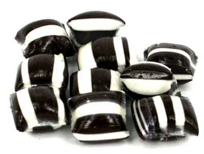 Aniseed Humbugs, boiled sweets lollies, made in Melbourne, Australia