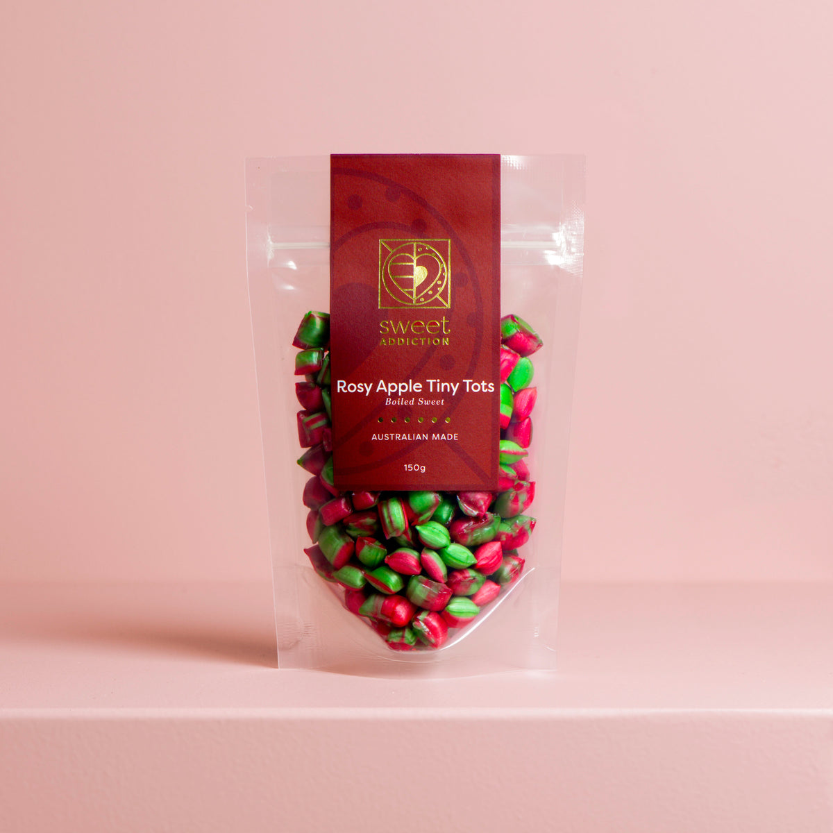 Red Label Rosy Apples Tiny Tots, limited-edition Christmas boiled lollies from Sweet Addiction Confectionery