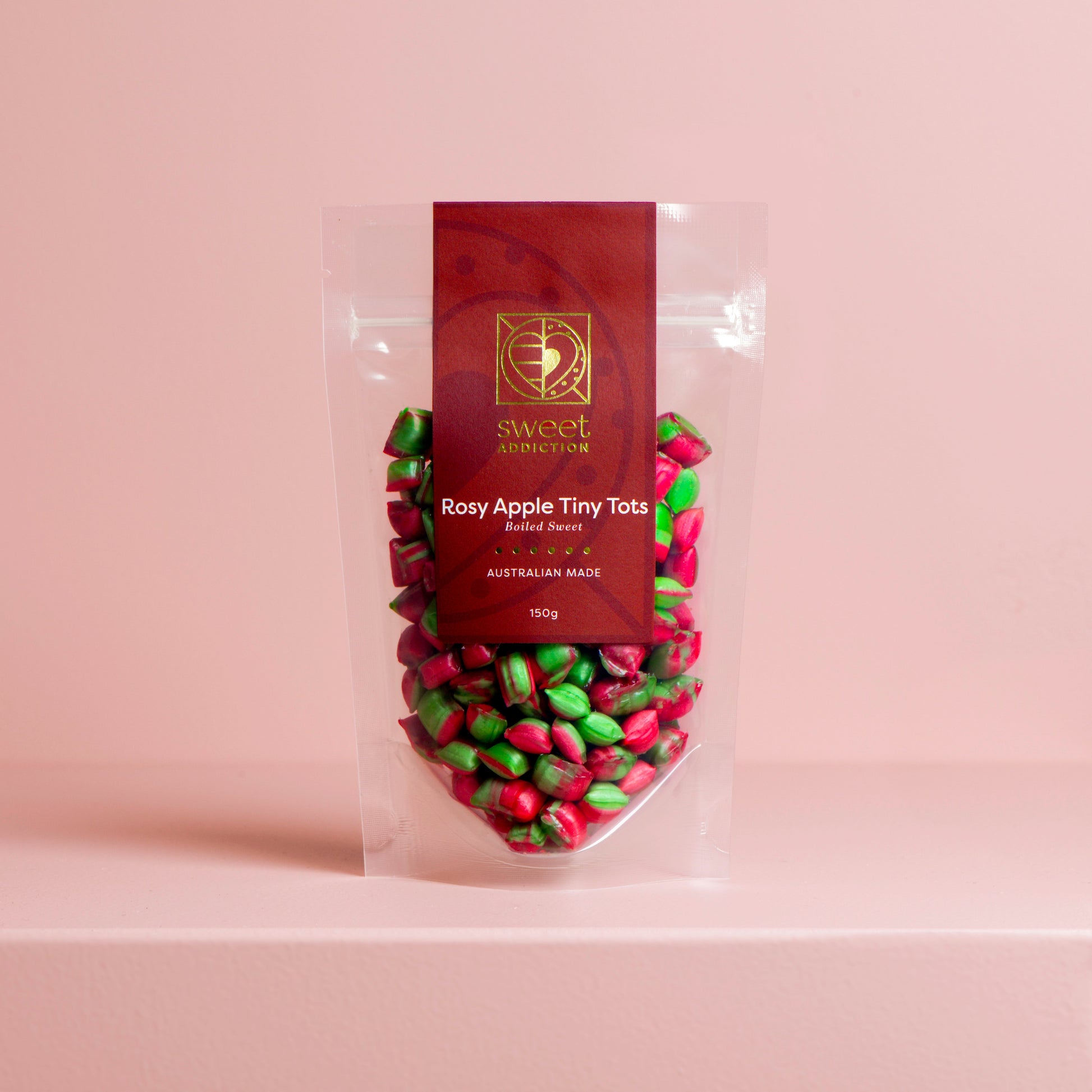 Red Label Rosy Apples Tiny Tots, limited-edition Christmas boiled lollies from Sweet Addiction Confectionery