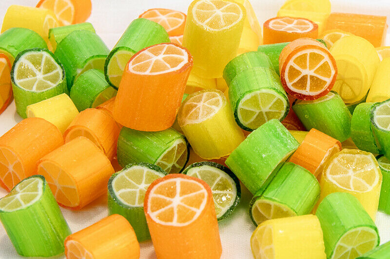 Citrus Rock candy, Australian-made boiled lolly from Sweet Addiction Confectionery