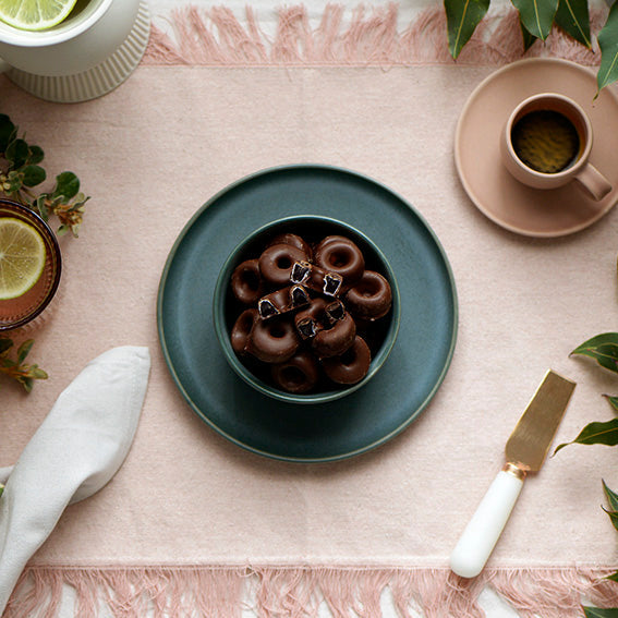 Dark Chocolate Aniseed Rings, Melbourne-made chocolate-coated lolly from Sweet Addiction Confectionery