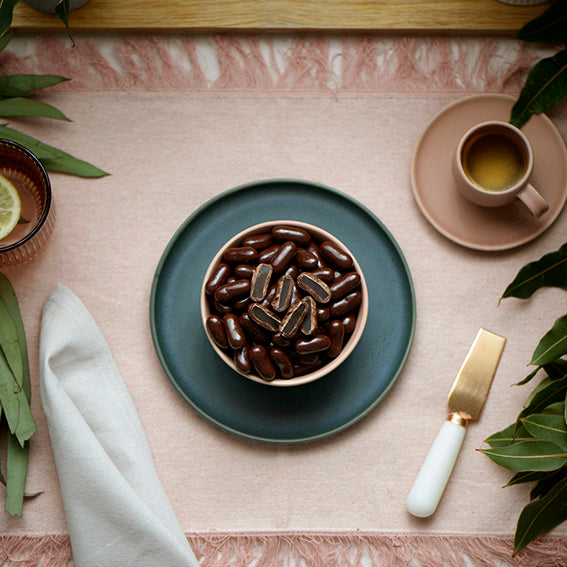 Dark Chocolate Licorice Bullets, Melbourne-made chocolate confectionery from Sweet Addiction Confectionery