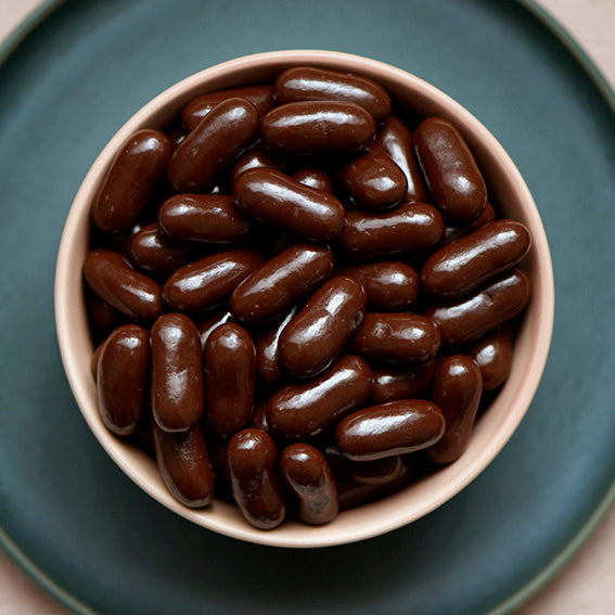 Dark Chocolate Licorice Bullets, Melbourne-made chocolate confectionery from Sweet Addiction Confectionery