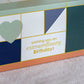 Happy Birthday gift box sleeve, free occasion wrap included with a Sweet Addiction Confectionery gift box