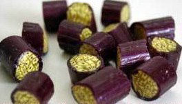 Passionfruit Rock candy, Australian-made boiled lolly from Sweet Addiction Confectionery
