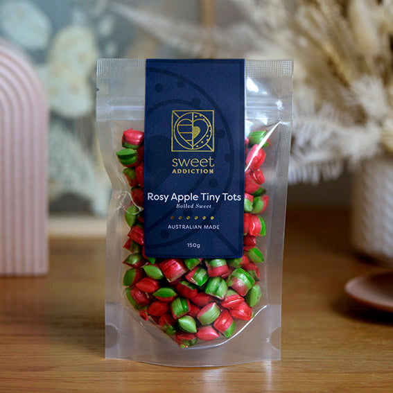 Rosy Apples Tiny Tots boiled lollies, Australian-made sweet from Sweet Addiction Confectionery