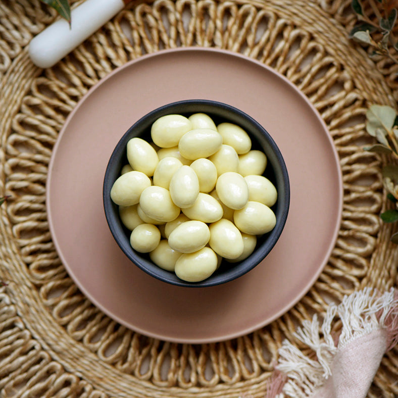 White Chocolate Almonds, Melbourne-made chocolate-coated almonds from Sweet Addiction Confectionery
