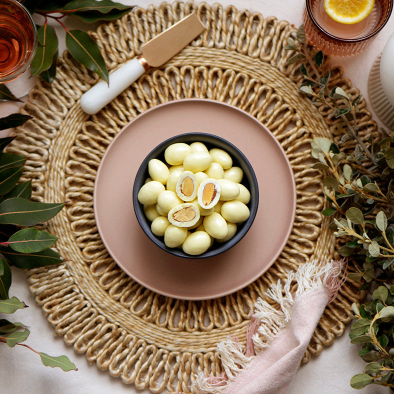 White Chocolate Almonds, Melbourne-made chocolate-coated almonds from Sweet Addiction Confectionery
