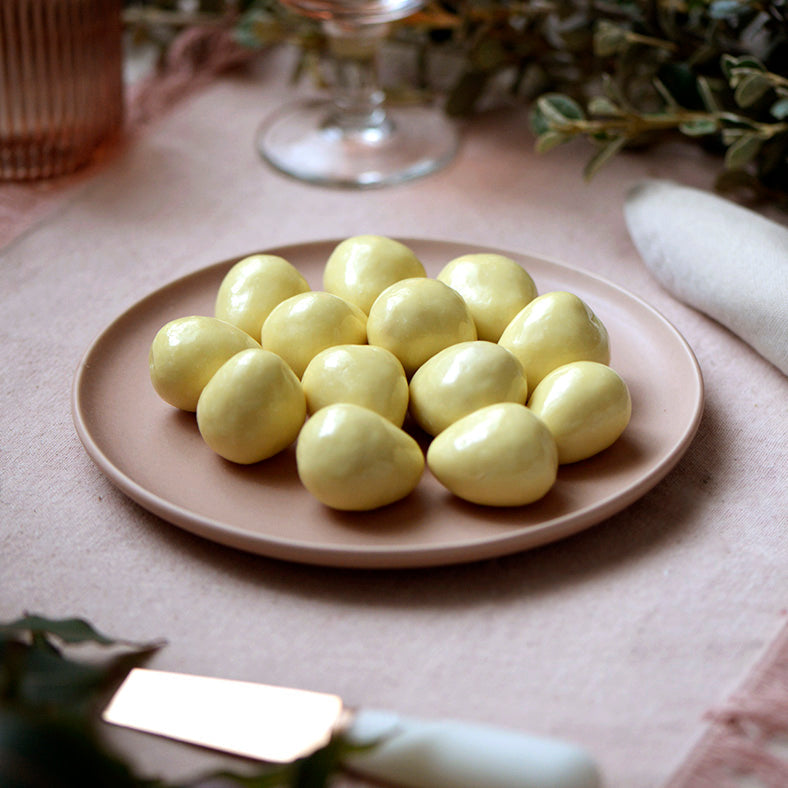 White Chocolate Freeze Dried Strawberries, Melbourne-made chocolate confectionery from Sweet Addiction Confectionery
