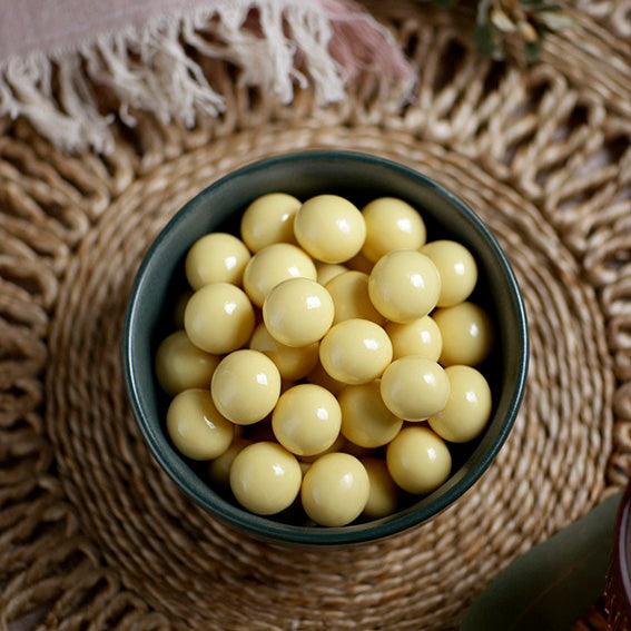 White Chocolate Malt Balls, Melbourne-made chocolate confectionery from Sweet Addiction Confectionery